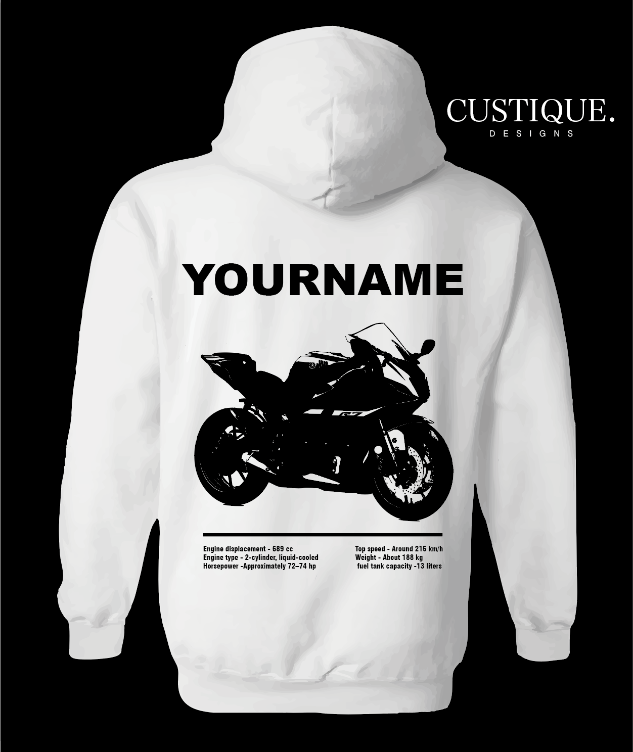 Custom hoodie - Yamaha R7