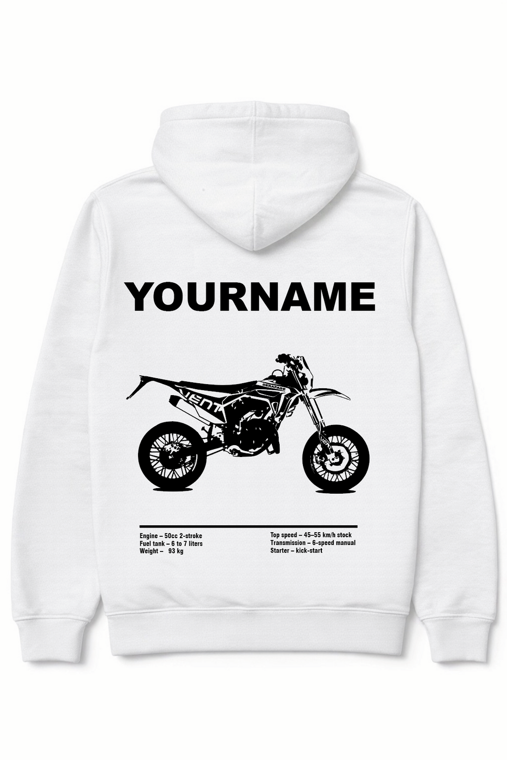Custom made hoodie - Your Motorcyle, moped or scooter.