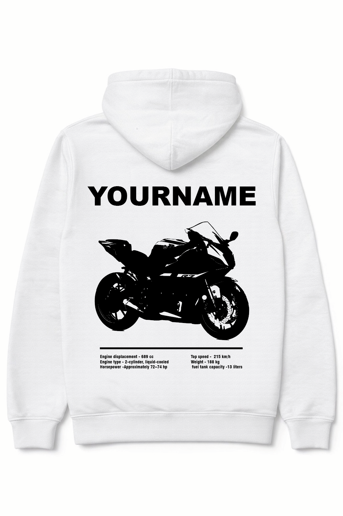 Custom made hoodie - Your Motorcyle, moped or scooter.